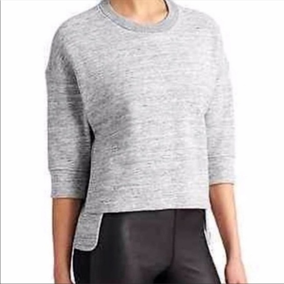 Athleta Tops - Athleta x Derek Lam Gray side button lightweight crewneck sweatshirt